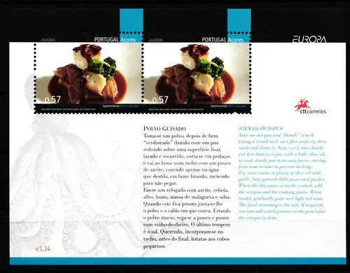 Portugal Azoren Block 28 postfrisch Gastronomie #GY682