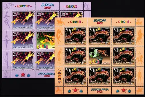 Jugoslawien Kleinbögen 3076-3077 postfrisch CEPT 2002 #GU473