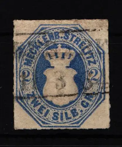 Strelitz 5 gestempelt Ra2 Strelitz, guter Durchstich aber dünne Stelle #HI508