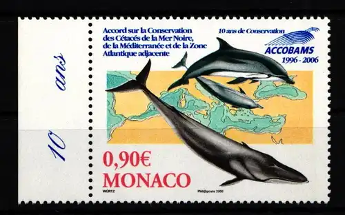 Monaco 2810 postfrisch Tiere Wale #HD972