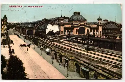 AK Dresden Hauptbahnhof 1913 #PM254