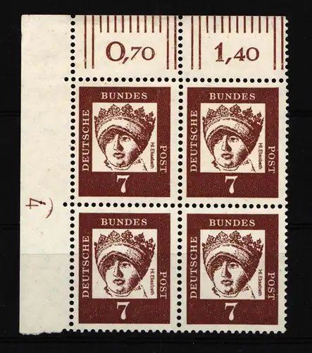 BRD Bund 348x postfrisch als 4er Eckrand #HB720