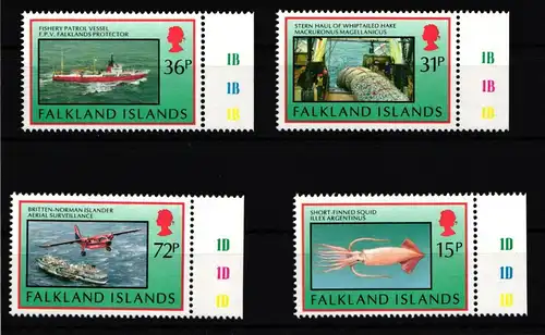 Falklandinseln 588-591 postfrisch Tiere Fische #HD823