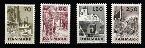 Dänemark 668-671 postfrisch Schifffahrt Fischfang #HD861