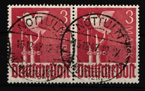 Alliierte Besetzung 961 gestempelt als Paar mit zentrischem Vollstempel #HG253