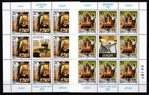 Jugoslawien Kleinbögen 3114-3115 postfrisch CEPT 2003 #GU464