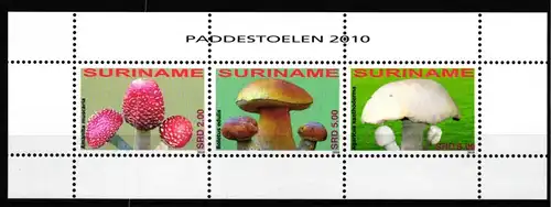 Surinam 2371-2373 postfrisch Kleinbogen / Pilze #GY847