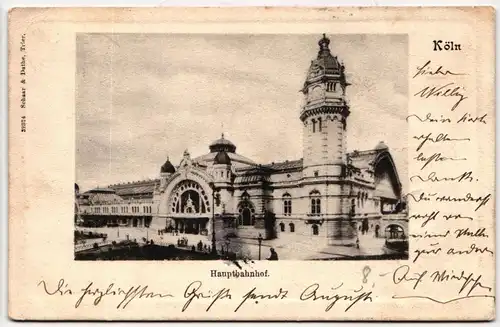 AK Köln am Rhein Hauptbahnhof 1901 #PM270