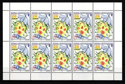 Bosnien Herzegowina Kleinbogen 265 postfrisch CEPT 2002 #GU468