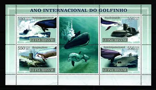 Guinea Bissau 3554-3557 postfrisch Tiere Meeresleben #HD988