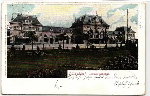 AK Düsseldorf Zentralbahnhof 1908 #PM259