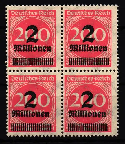 Deutsches Reich 309APc postfrisch 4er Block, tiefst geprüft Infla Berlin #HI690