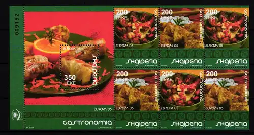 Albanien H-Blatt mit 3048-3050 postfrisch CEPT 2005 #GW501