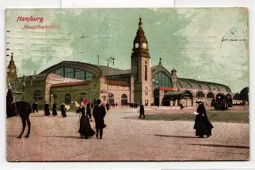 AK Hamburg Hauptbahnhof 1909 #PM302