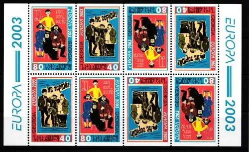 Georgien Markenheftchenbogen mit 420-421 D postfrisch CEPT 2003 #GU463