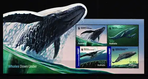 Australien Block 62 mit 2677-2680 postfrisch Tiere Wale #HD976
