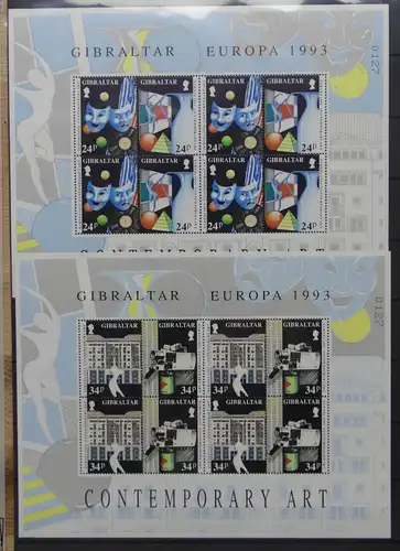 Gibraltar Kleinbögen 654-657 postfrisch Cept 1993 #GW661
