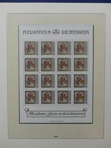 Liechtenstein Sammlung Kleinbogen ca. 2.700,- Euro Katalogwert #LW219