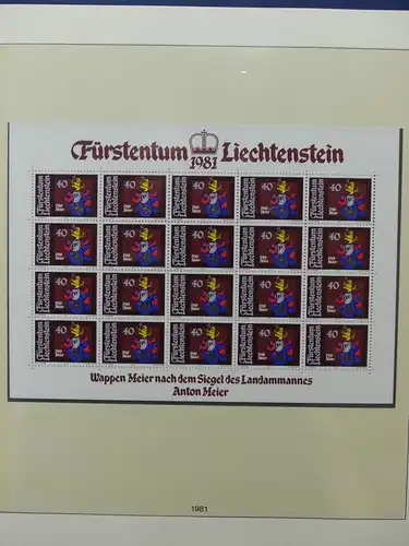 Liechtenstein Sammlung Kleinbogen ca. 2.700,- Euro Katalogwert #LW219