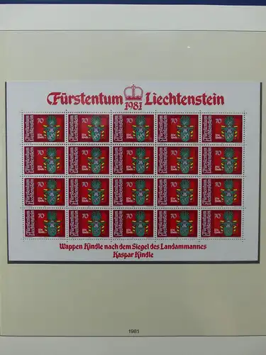 Liechtenstein Sammlung Kleinbogen ca. 2.700,- Euro Katalogwert #LW219