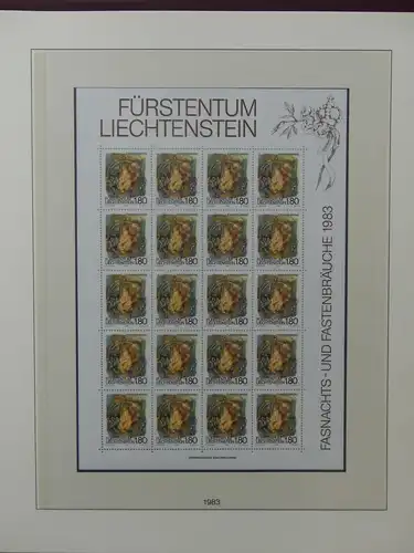 Liechtenstein Sammlung Kleinbogen ca. 2.700,- Euro Katalogwert #LW219