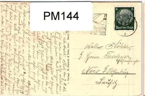 AK Deutschland Unterseeboot "U 9" in voller Fahrt 1936 #PM144