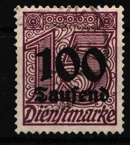 Deutsches Reich Dienstmarken 92 gestempelt geprüft Infla BPP #HJ800