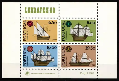 Portugal Block 31 postfrisch Briefmarkenausstellung #HT312