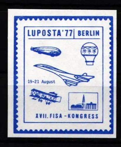 Berlin Vignette postfrisch Flugpostausstellung LUPOSTA 77 #GY688