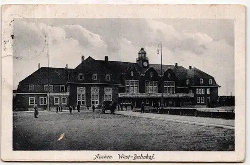 AK Aachen West - Bahnhof 1921 #PM222