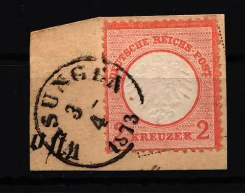 Deutsches Reich 15 gestempelt auf Briefstück geprüft Hennies BPP #HN995