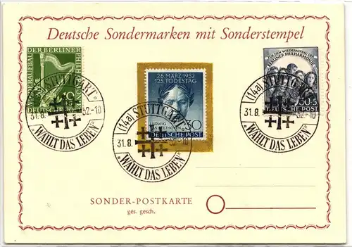 Berlin 72-73, 87 auf Postkarte Sonderpostkarte Deutsche Sondermarken #HJ606