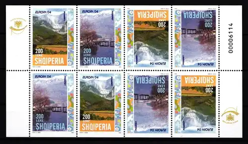 Albanien H-Blatt mit 2966-2967 D postfrisch CEPT 2004 #GU484