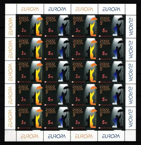 Kroatien Kleinbogen 610-611 postfrisch CEPT 2002 #GU481