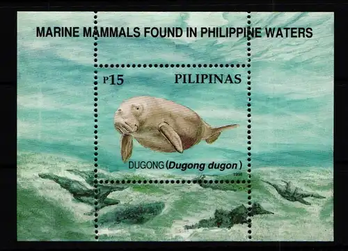 Philippinen Block 124 mit 2952 postfrisch Tiere Delphine #HD933