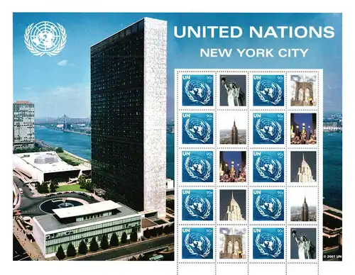 Vereinte Nationen New York 1057-1061 postfrisch als Kleinbogen #HC738