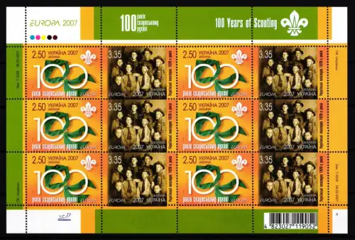 Ukraine Kleinbogen 656-657 postfrisch CEPT 2007 #GW514