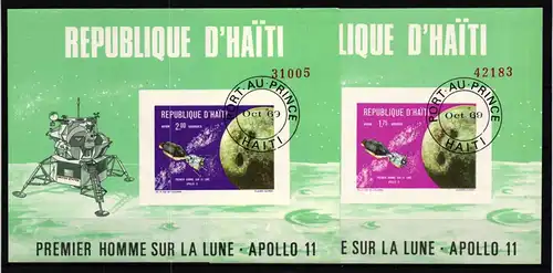 Haiti Block 41 und 42 B gestempelt Apollo #GY859