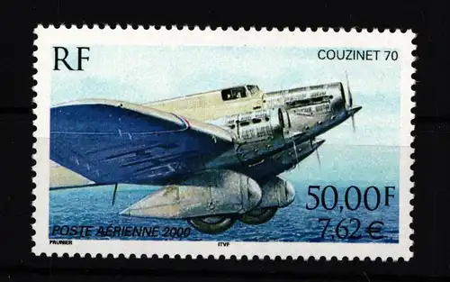 Frankreich 3441A postfrisch Flugzeug Couzinet 70 Arc-en-Ciel (1932) #HN931