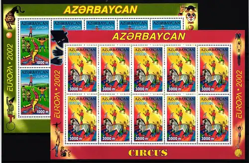 Aserbaidschan Kleinbögen 513-514 A postfrisch CEPT 2002 #GU478