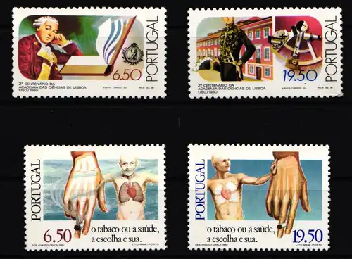 Portugal 1510/1513 postfrisch Akademie/ Anti- Raucher Kampagne #HT310