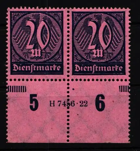 Deutsches Reich Dienstmarken 72HAN postfrisch H7456.22 #HT825