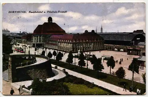 AK Dortmund Hauptbahnhof u. Fehmlinde-Freistuhl #PM235