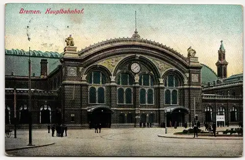 AK Bremen Hauptbahnhof 1909 #PM248