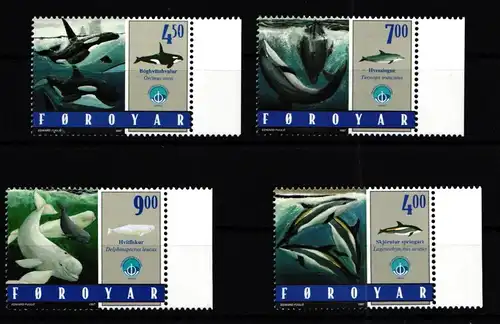 Färöer 334-337 postfrisch Tiere Wale und Delphine #HD917