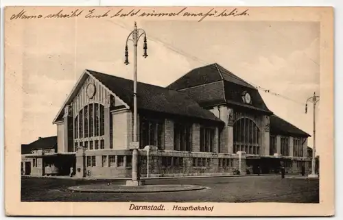 AK Darmstadt Hauptbahnhof 1916 #PM232