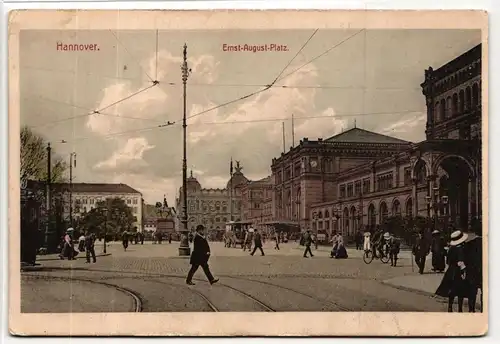 AK Hannover Ernst August Platz Feldpost 1915 #PM328