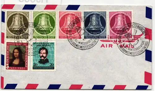 Berlin 82-86 u.a. auf Brief mit Sonderstempel Garmisch #HJ605