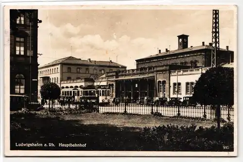 AK Ludwigshafen a. Rh. Hauptbahnhof 1935 #PM317