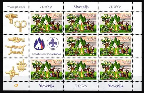 Slowenien Kleinbogen 644 postfrisch CEPT 2007 #GW515